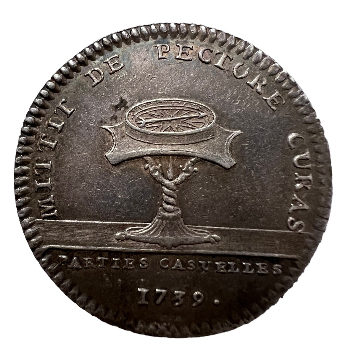 Jetons FRANCE Jeton 1739 LOUIS XV - MITTIT DE PECTORE CURAS silver