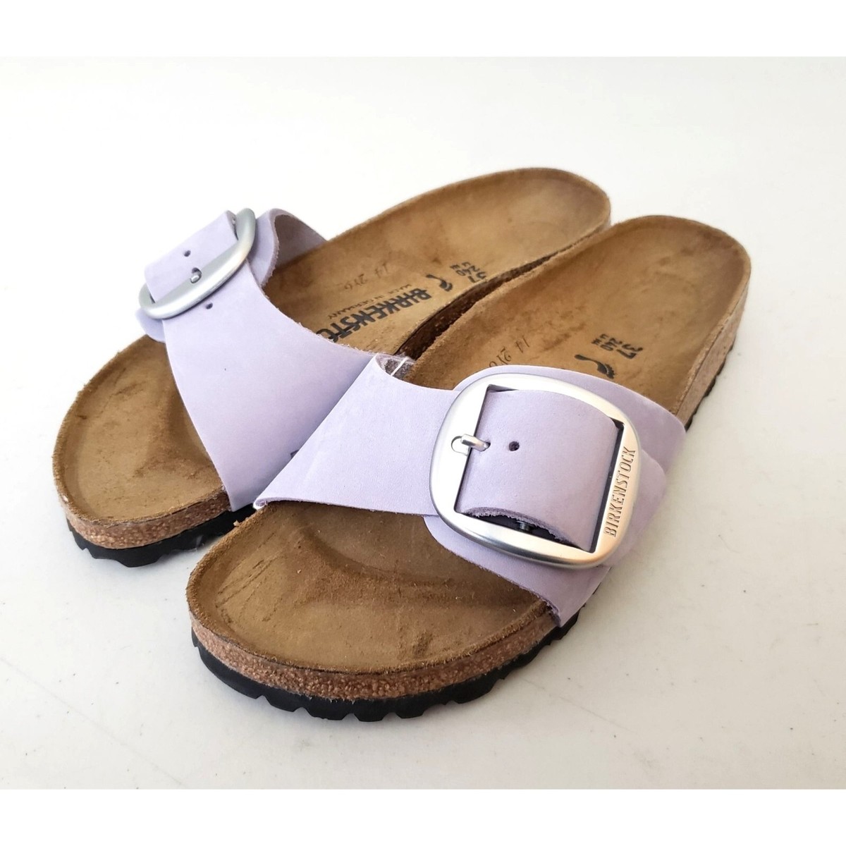 【新品未使用】 BIRKENSTOCK Madrid Big Buckle 37 Birkenstock Madrid Big Buckle Sandals Lilac Nubuck Size 37