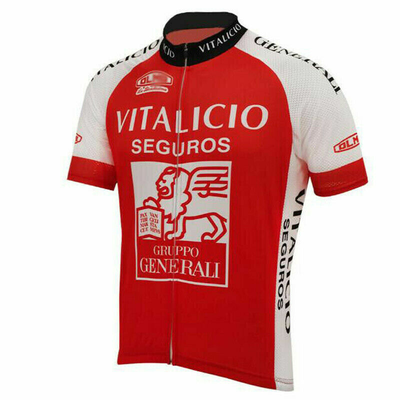 Maillot Cycliste Vintage Vitalicio Seguros - Années 80 - Maglia Bici Ciclismo