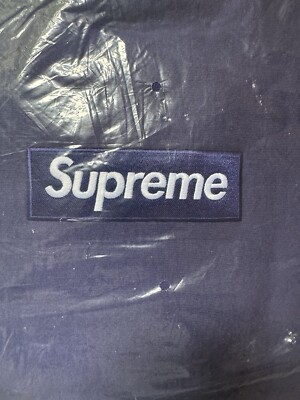 Supreme Box Logo Hooded Sweatshirt FW21 Washed Navy Men's Size