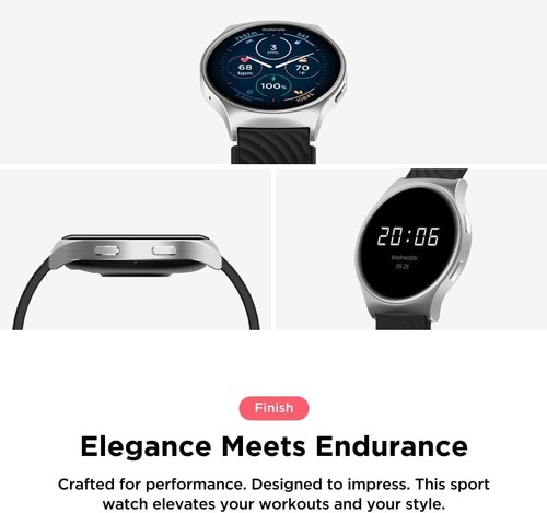 Motorola Moto Watch 120 - Reloj Inteligente Premium Bluetooth Phantom Negro MOSWZ120-PB - Imagen 3 de 4
