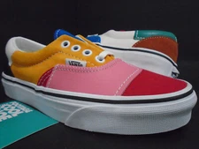 VANS ERA PATCHWORK MULTI-COLOR PINK RED ORANGE WHITE BLUE BLACK VN0A38FRVMF 3.5