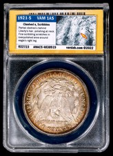 1921-S MORGAN SILVER DOLLAR - ANACS MS 64 VAM 1AS - COLORFUL TONED COIN - #303