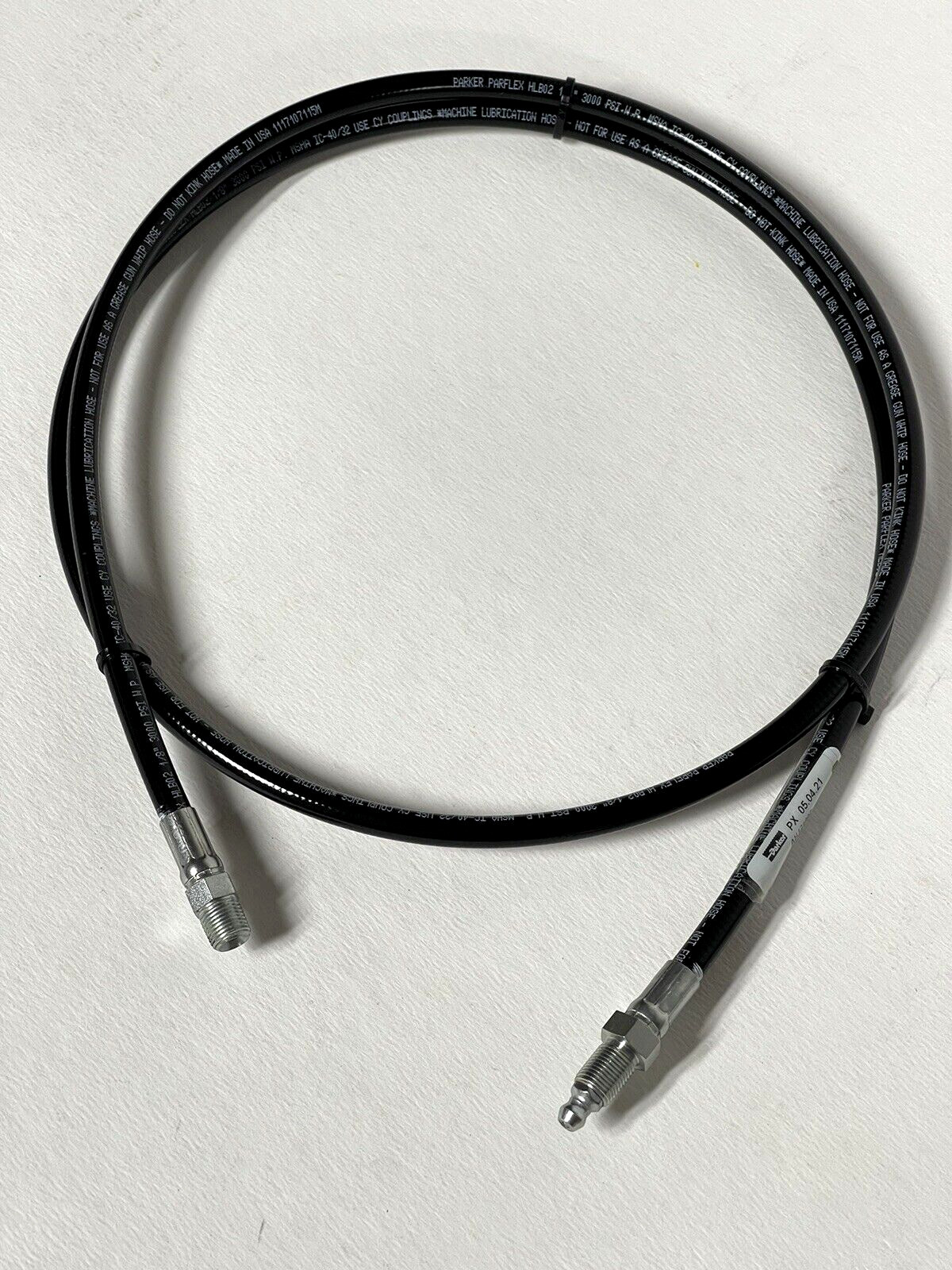 GENUINE OEM JOHN DEERE AH121007 COMBINE LUBRICATION HOSE PARKER 1/8" ID. 3000PSI