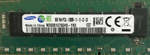 Samsung 8GB (1x8GB) 1Rx4 ECC SERVER RAM PC3L-12800R DDR3-1600 M393B1G70QH0-YK0 - Picture 2 of 3