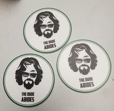 Big Lebowski The Dude Abides STICKERS 3 PACK LOT *12* month Warranty!!
