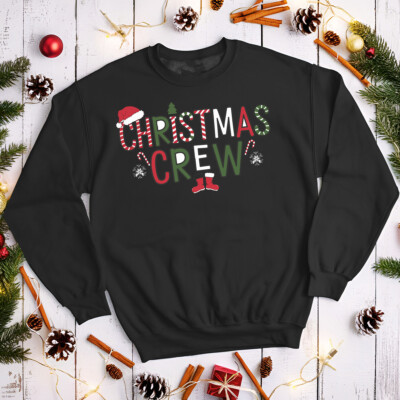 Crew Christmas Jumper? Candy Cane Funny Ugly Mens and Womens Sweatshirts  #MC UK