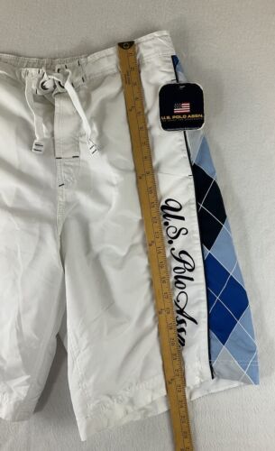 U.S. POLO ASSN. White Plaid Accents Shorts Mens XL NWT - Picture 3 of 11