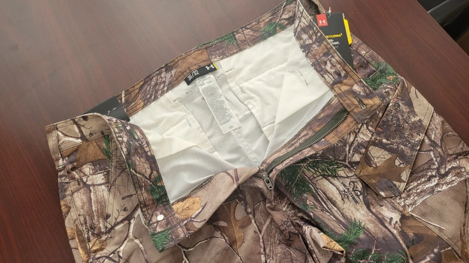 Under Armour Storm Water Resistant Realtree Xtra Camo Hunting Pants 42X32 UA - Image 3 of 4