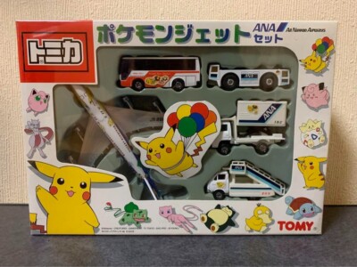 TOMY Ana Pokemon Jet Airport Truck 747-400d Ja8965 Set Tomica
