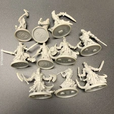 Random 6x Ratling Warriors Massive Darkness Miniature Wererat DND Unpainted Toys