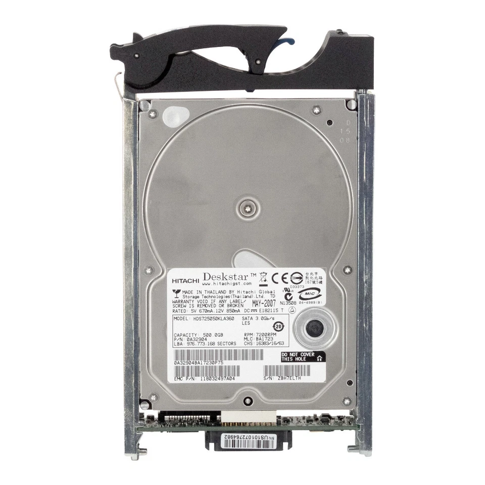 Hard Drive EMC 118032497A04 HDS725050KLA360 500GB 7.2K 16MB SAS 3.5'' - Image 2 of 2