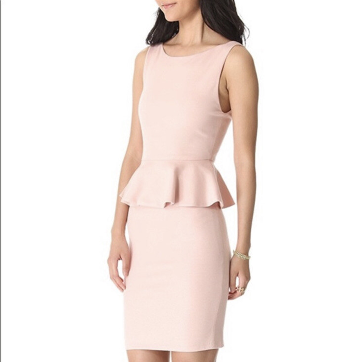alice and olivia pink dress MARYANN MINI in BLOOM finished with a glossy Andrina