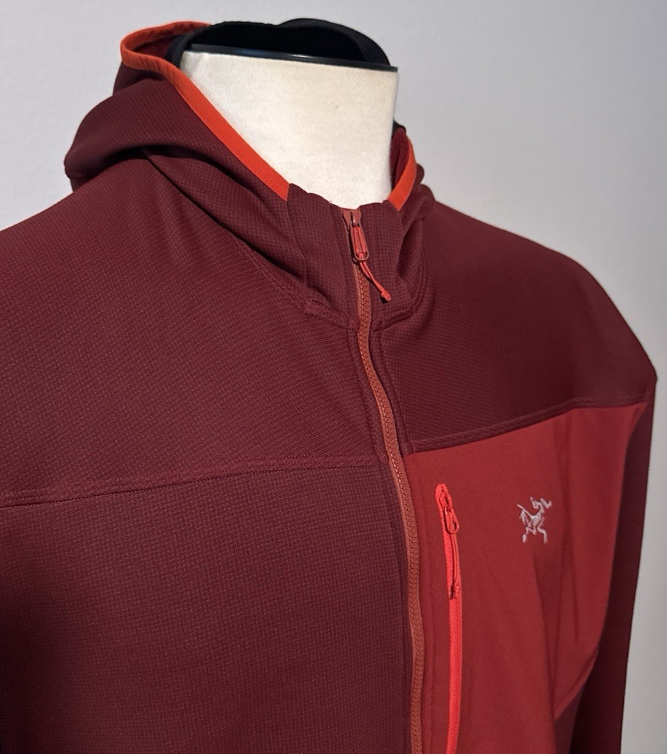 Arc'teryx Fortrez Felpa con Cappuccio Polartec Giacca Maschera Viso Escursionismo Rosso Uomo Taglia 2XL