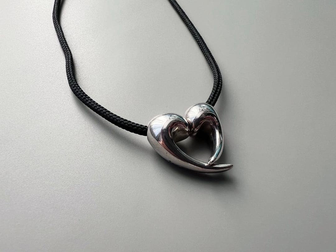 Georg Jensen Heart Choker Necklace Silver 925 Vintage 1996 34cm