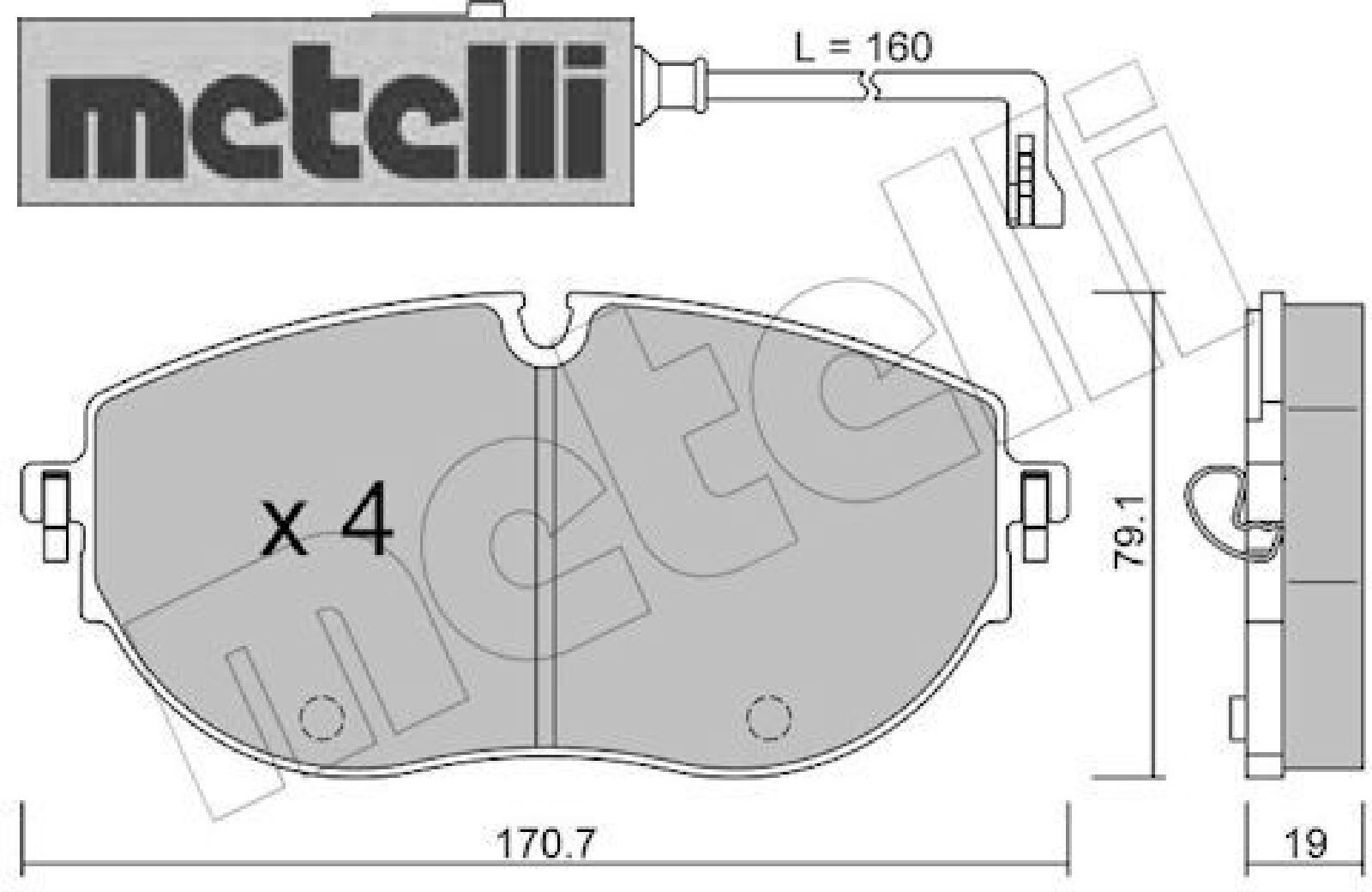 metelli 22-1322-0 Bremsbelagsatz für Scheibenbremse Bremsbelagsatz für VW