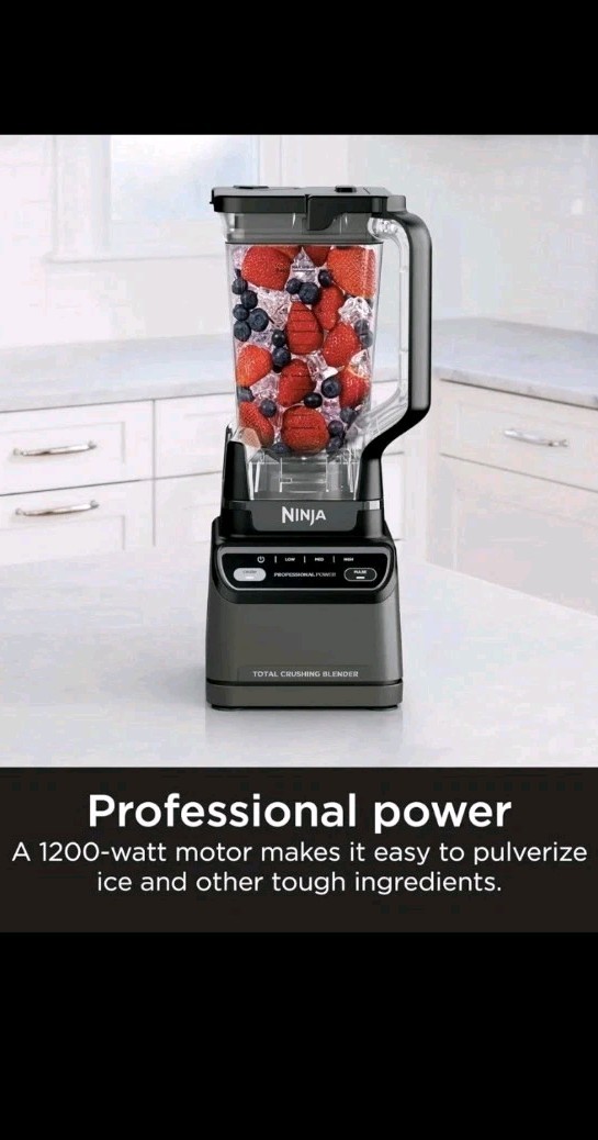Ninja BR201AMZ Professional Blender 2.0, 1200 Watts, Auto-iQ