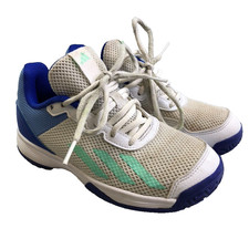 Adidas Courtflash Junior Tennis Shoe Girls 1.5 Sneaker Activewear Lace Up