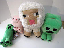 Lot Of 4 Official Minecraft Plush Toys By Mojang