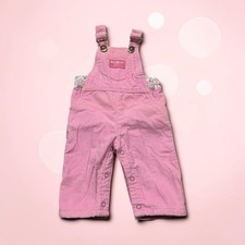 Vintage 80s 90s 3-6 M Oshkosh Osh Kosh USA Pink Lined Corduroy Overalls Girls