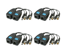 Passive Video Balun RJ45 Transceiver Support 2MP 1080P up to 4K 8MP 4 Packs
