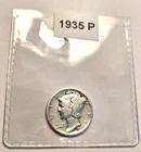 1935-P Mercury Silver Dime (M093)