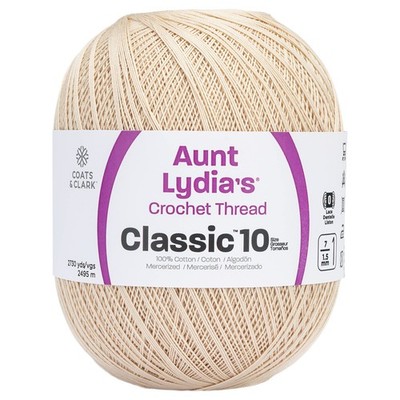 Aunt Lydia 153.0226 Jumbo Crochet Cotton Thread Natural Yarn Crafting