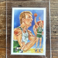 1990-91 NBA Hoops Larry Bird #356 Checklist Boston Celtics Basketball NBA