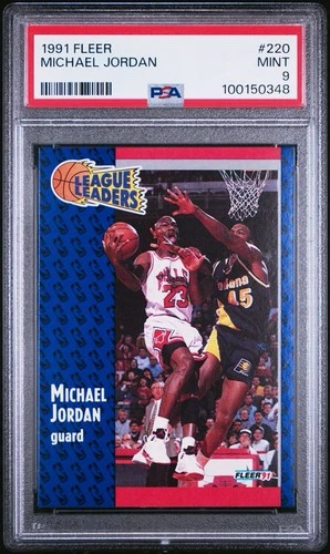 1991 FLEER 🔥 MICHAEL JORDAN 🏀 PSA 9 MINT 💎 #220