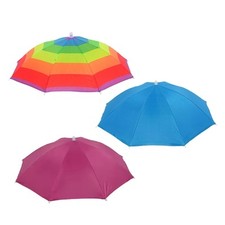 Hands Free Umbrella Hat Rain Protection Folded for Summer Men Women Hiking