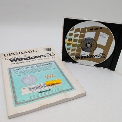 Microsoft Windows 95 Upgrade CD-ROM Full Operating System Software with Key 