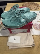 NEW TORY BURCH MILLER CLOUD Audrey Blue FLIP FLOP THONG SANDAL Sz 7.5