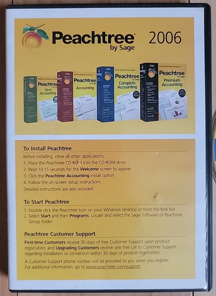 Peachtree de Sage Accounting 2006 - CD Software con S/N - LEER Foto 3 de 4