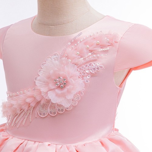 Kids Girls Christmas Party Tutu Dress Flower Sequins Ball Gown Brithday Evening - Picture 5 of 14