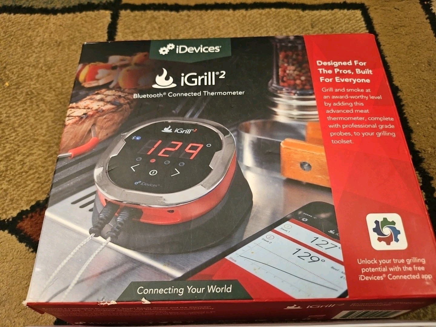 iDevices iGrill 2 Bluetooth Connected Thermometer New Open B