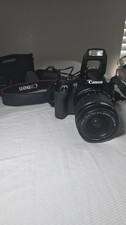 Canon EOS 250D DSLR Camera w/ 18-55mm Lens, Case, Charger Extras