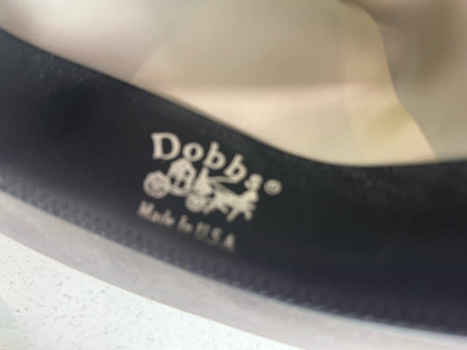 Fedora de fieltro gris vintage DOBBS Fifth Avenue New York TALLA 6 7/8 hecho en EE. UU. Foto 4 de 4