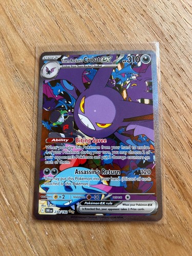 Pokemon Team Rocket's Crobat EX Holo Card 234/182 Destined Rivals Full Art