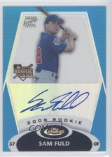 2008 Topps Finest Rookie Auto Blue Refractor 277/399 Sam Fuld #165 Auto 0v1