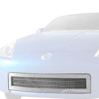 For Nissan 350Z 2006-2008 T-Rex Hybrid Series Chrome Wire Mesh Bumper Grille - Image 2 of 3
