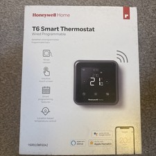 Honeywell Home T6 Smart Wired Programmable Thermostat WiFi, App-Enabled - Black