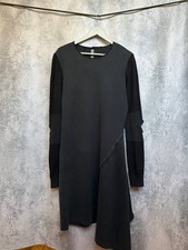 Damir Doma asymmetrisches langes schwarz/graues Kleid Avantgarde minimalistis...