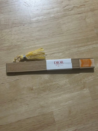 Dior Fan Bohemian Yellow Summer Collection Novelty Handheld Accessory Genuine