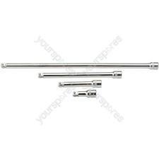 Image of Draper Expert Wobble Extension Bar Set, 1/2" Sq. Dr., Micro Satin Chrome (4 Piec