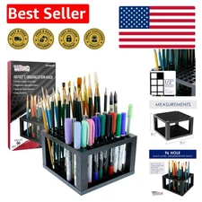 Stylish 96 Slot Marker Organizer - Perfect Holder for Art Supplies and Brushes