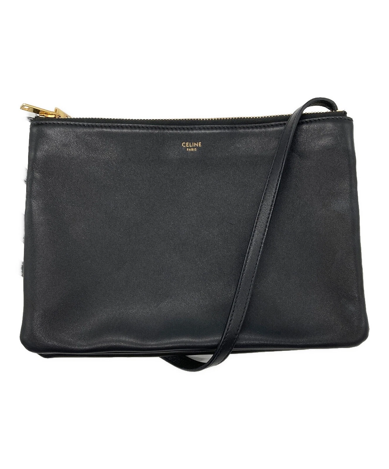 Celine — Celine Large Black Shoulder Bag #TFB6648