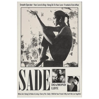 Sade Diamond Life Poster – Vintage Soul & Pop Music Print