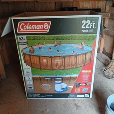 Coleman Power Steel Round Above Ground Pool Set 22'x52