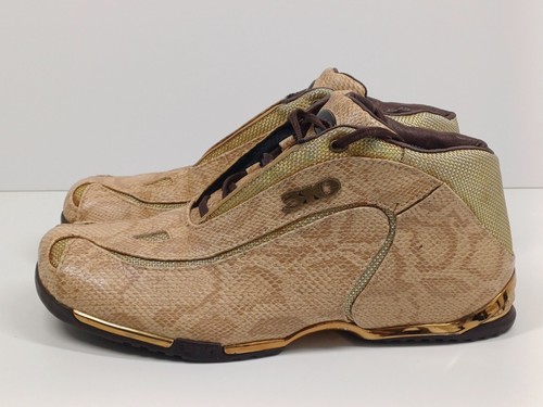 310 Scarpe Moto Vintage Uomo UK 9 EU 43 US 10 Beige Effetto Pelle di Serpente - Foto 7 di 24