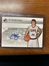 2003-04 SP Authentic Sp Signatures Kyle Korver #KK-A Philadelphia 76 Sixers